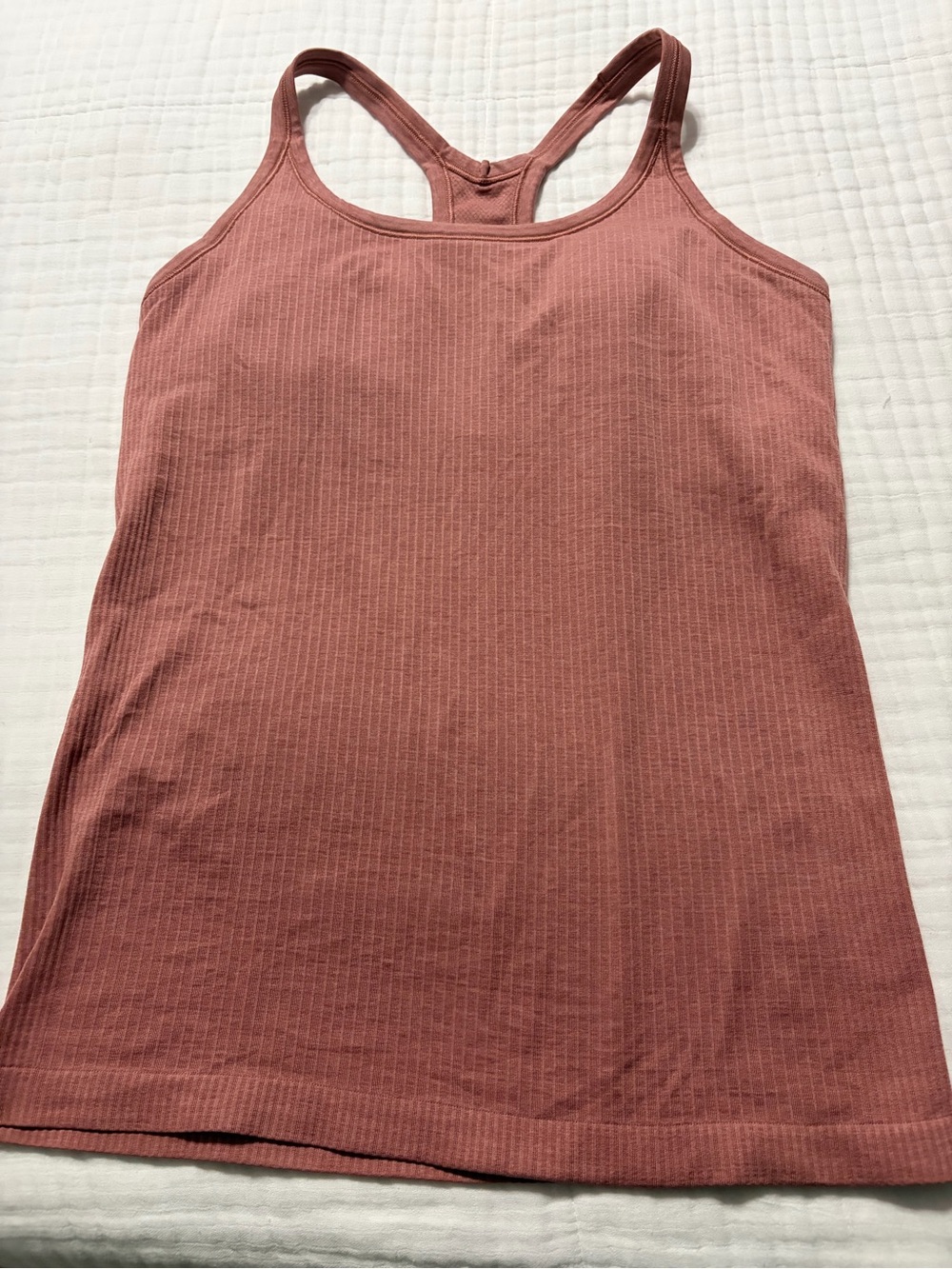 Ribbed Racerback Tank Top - Dusty Rose